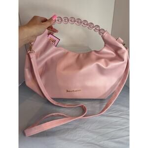 Juicy Couture Crossbody Handbag Purse Light‎ Pink Beaded Handle New With Tags